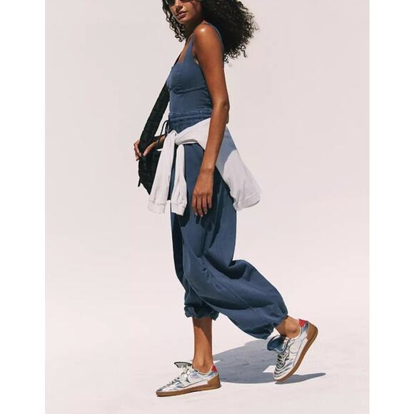 Free People Inbound Onesie Midnight Navy Size Small NWT Chic Comfy Stretchy - Picture 8 of 16